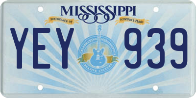 MS license plate YEY939