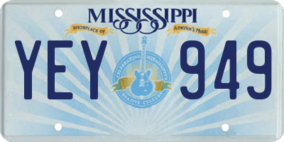 MS license plate YEY949