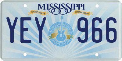 MS license plate YEY966