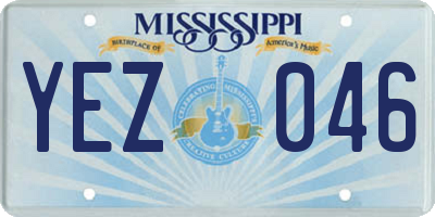 MS license plate YEZ046