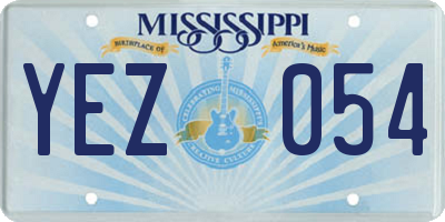 MS license plate YEZ054