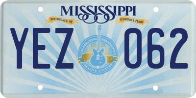 MS license plate YEZ062
