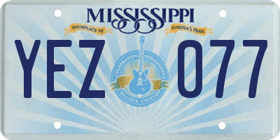 MS license plate YEZ077