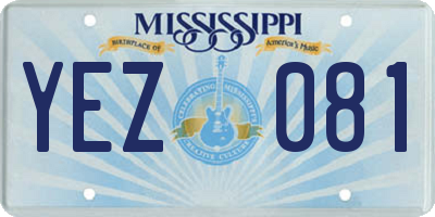MS license plate YEZ081