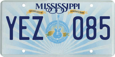 MS license plate YEZ085