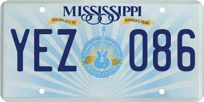 MS license plate YEZ086