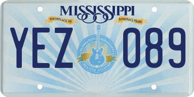 MS license plate YEZ089