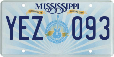 MS license plate YEZ093