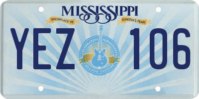 MS license plate YEZ106