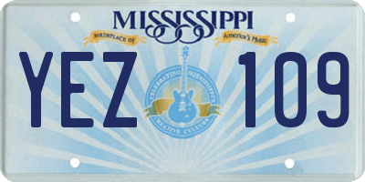 MS license plate YEZ109