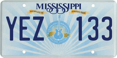 MS license plate YEZ133