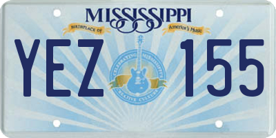 MS license plate YEZ155