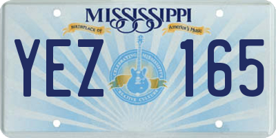 MS license plate YEZ165