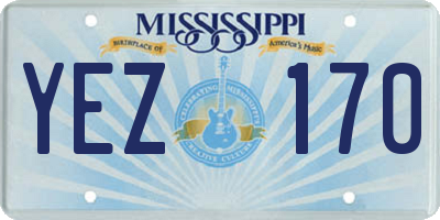 MS license plate YEZ170