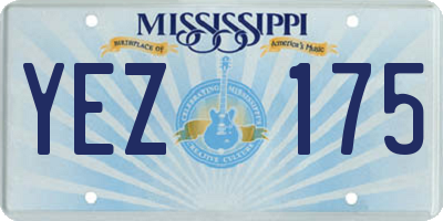 MS license plate YEZ175