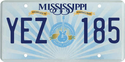 MS license plate YEZ185