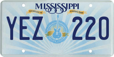 MS license plate YEZ220