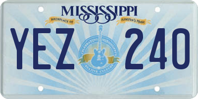 MS license plate YEZ240