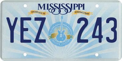 MS license plate YEZ243