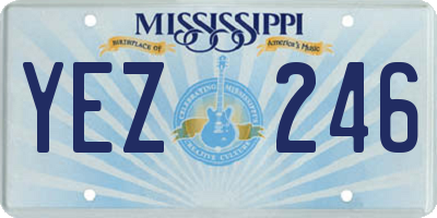 MS license plate YEZ246