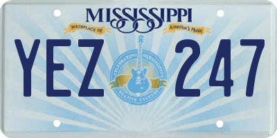 MS license plate YEZ247