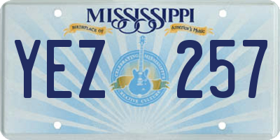 MS license plate YEZ257