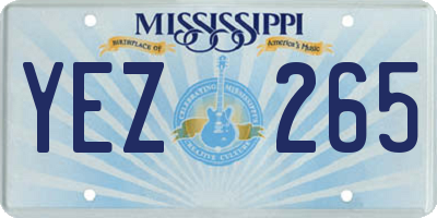MS license plate YEZ265