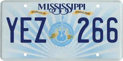 MS license plate YEZ266