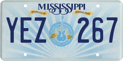 MS license plate YEZ267
