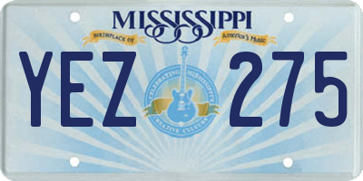 MS license plate YEZ275