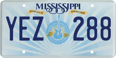 MS license plate YEZ288