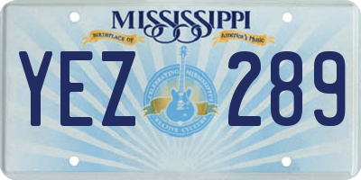 MS license plate YEZ289
