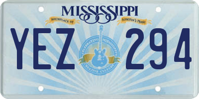 MS license plate YEZ294