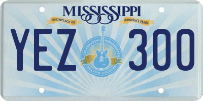 MS license plate YEZ300