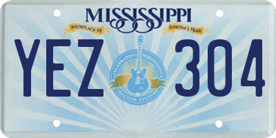 MS license plate YEZ304