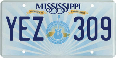 MS license plate YEZ309