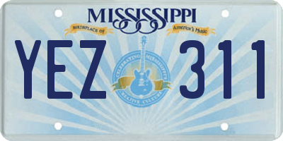 MS license plate YEZ311
