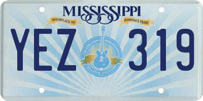 MS license plate YEZ319