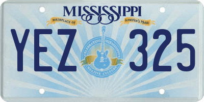 MS license plate YEZ325