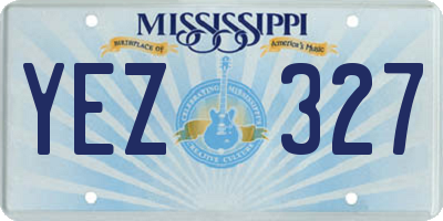MS license plate YEZ327