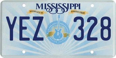 MS license plate YEZ328