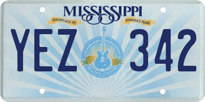 MS license plate YEZ342