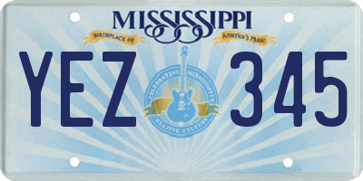 MS license plate YEZ345