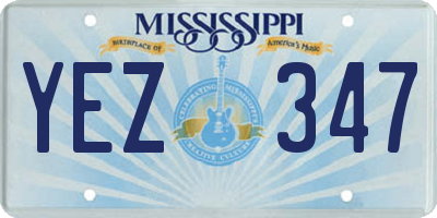 MS license plate YEZ347
