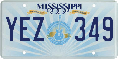 MS license plate YEZ349