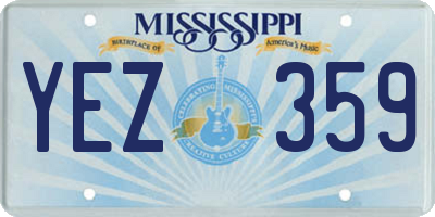 MS license plate YEZ359