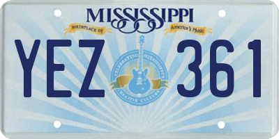 MS license plate YEZ361