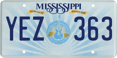 MS license plate YEZ363