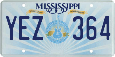 MS license plate YEZ364