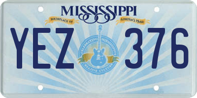MS license plate YEZ376